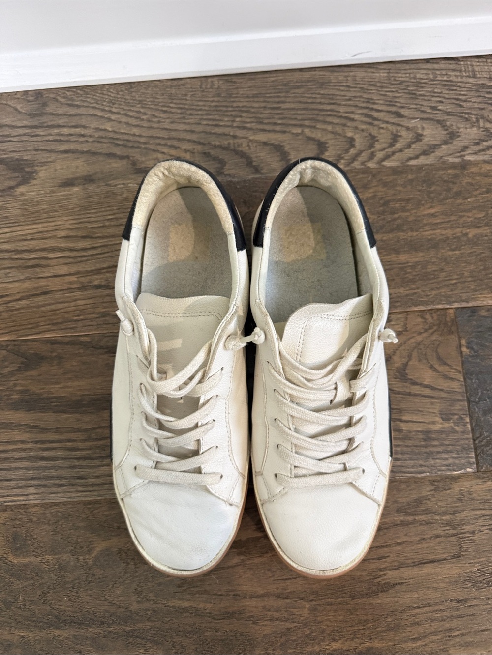 Dolce Vita Zina Sneakers White Black Leather - Picture 4 of 7